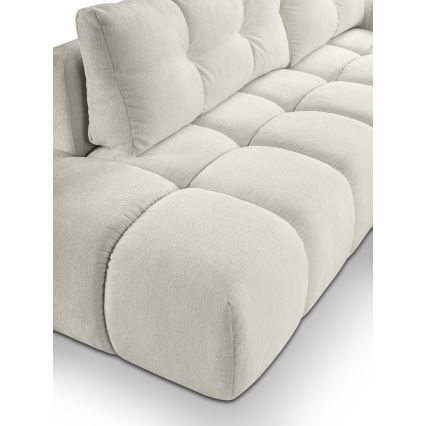 L-förmiges, klappbares Eck-Polstersofa mit Stauraum ALMADA rechts beige