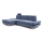 L-förmiges, klappbares Eck-Polstersofa mit Stauraum AVESTA links blau