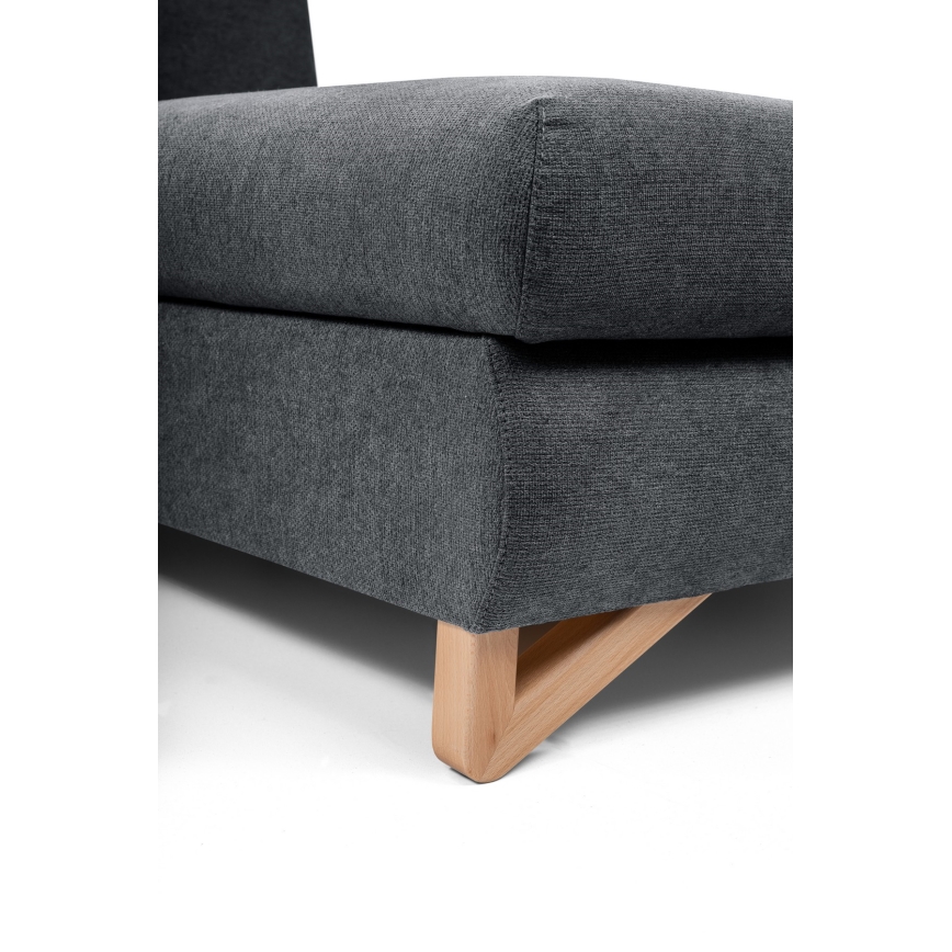 L-förmiges, klappbares Eck-Polstersofa mit Stauraum AVESTA rechts anthrazit