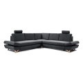 L-förmiges, klappbares Eck-Polstersofa mit Stauraum AVESTA rechts anthrazit