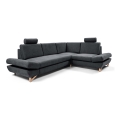 L-förmiges, klappbares Eck-Polstersofa mit Stauraum AVESTA rechts anthrazit