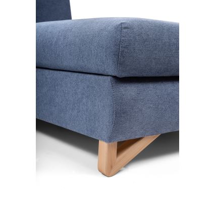 L-förmiges, klappbares Eck-Polstersofa mit Stauraum AVESTA rechts blau