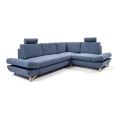 L-förmiges, klappbares Eck-Polstersofa mit Stauraum AVESTA rechts blau