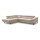 L-förmiges, klappbares Ecksofa mit Stauraum BRESCIA links beige