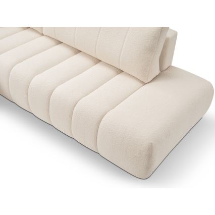 L-förmiges, klappbares Ecksofa mit Stauraum DESIO links beige