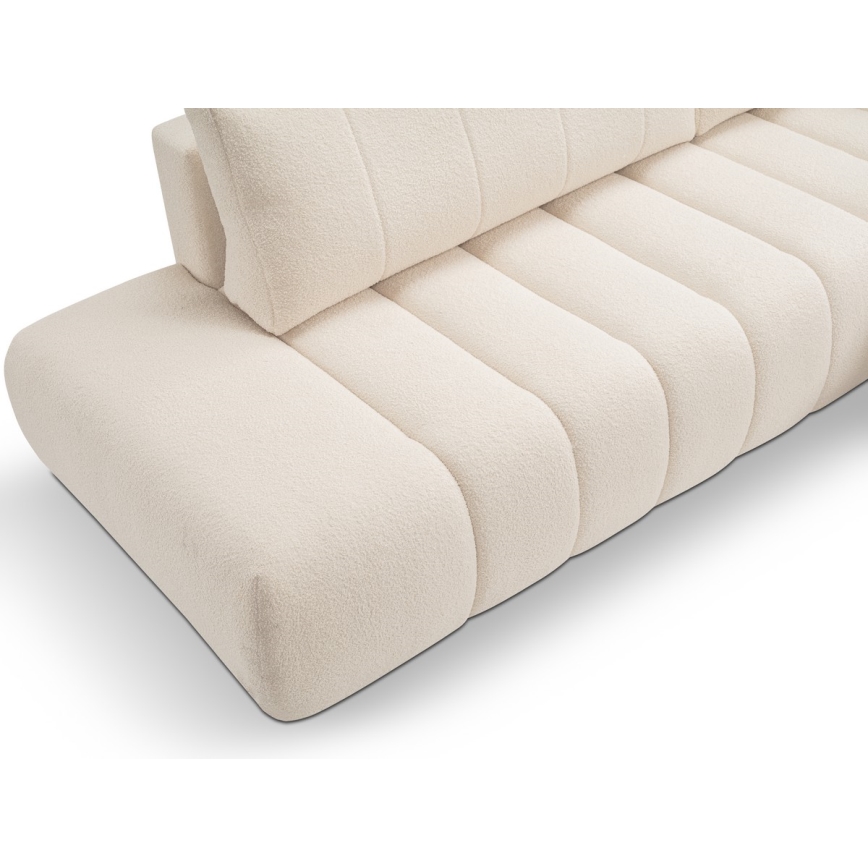 L-förmiges, klappbares Ecksofa mit Stauraum DESIO rechts beige