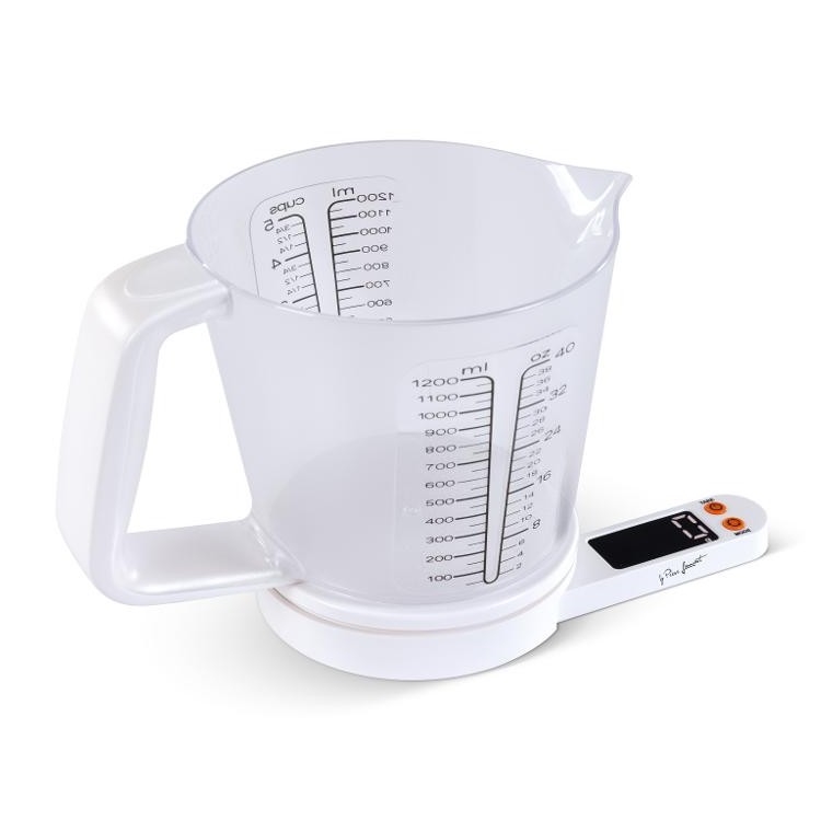 Lamart - Digitale Küchenwaage mit Messbecher, 2xAAA, weiß