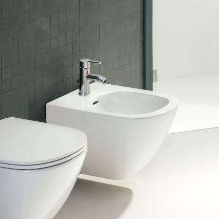 LAUFEN H3410810041141 - Bidetarmatur + Ablauf mit Überlauf LUA glänzendes Chrom