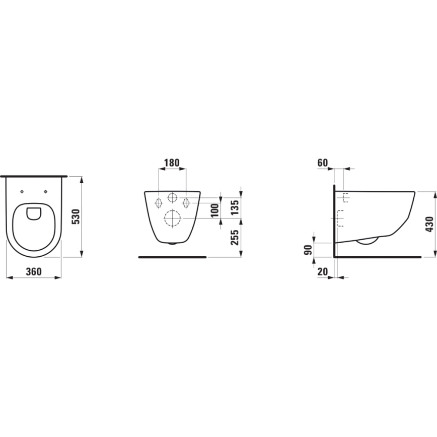 LAUFEN H8209660000001 - Wand-WC PRO Keramik/weiß