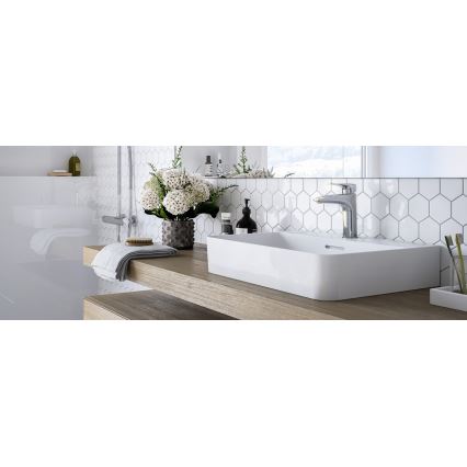 LAUFEN HF500701100000 - Waschbeckenarmatur + Ablauf mit Überlauf LAURIN 16,2 cm glänzendes Chrom
