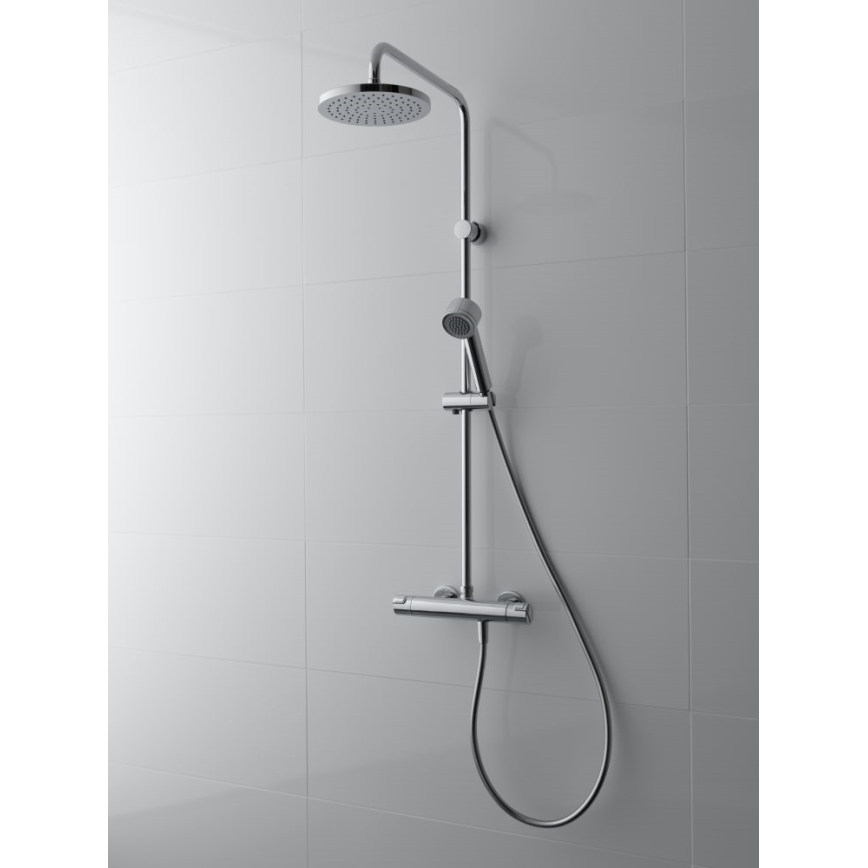 LAUFEN HF500957100600 - Dusch-Set mit Thermostatarmatur CITYPRO glänzendes Chrom