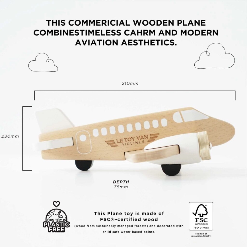 Le Toy Van - Holzflugzeug