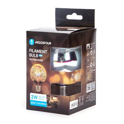 LED 3D Dekorationslampe E27/2W/230V - Aigostar