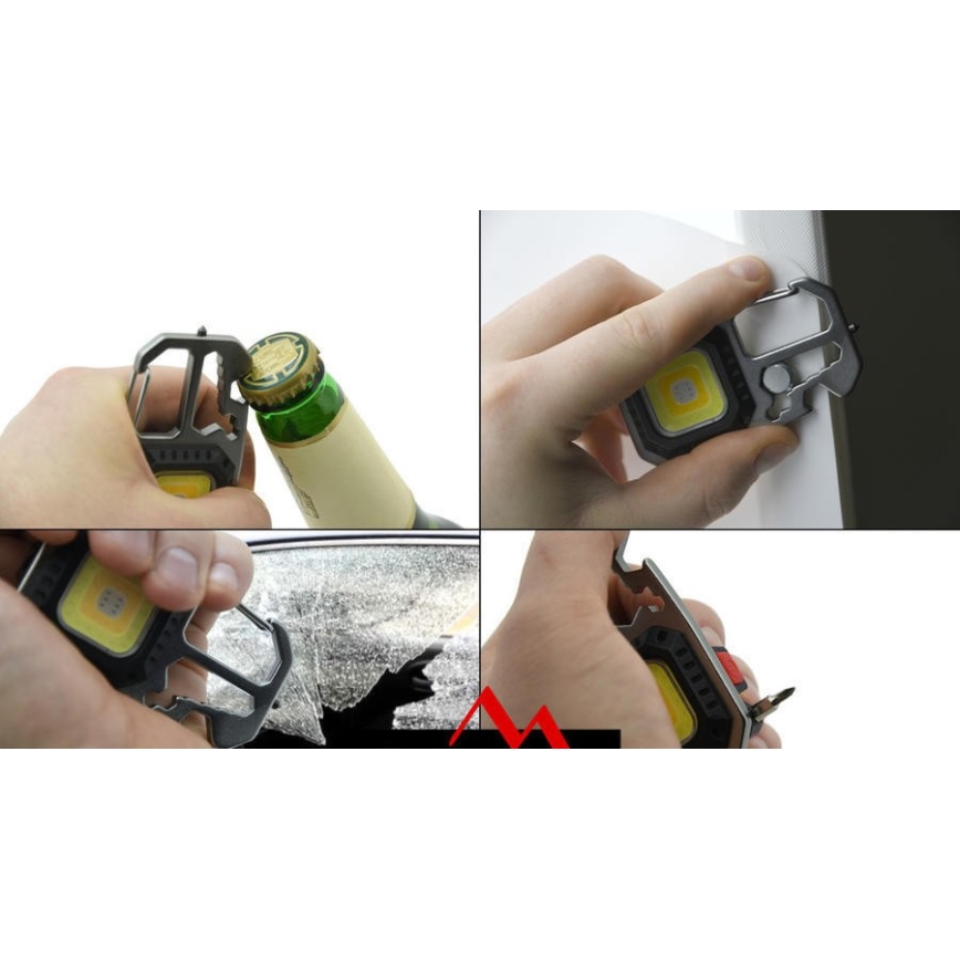 LED wiederaufladbare multifunktionale Taschenlampe mit Ständer LED/USB-C 400 mAh