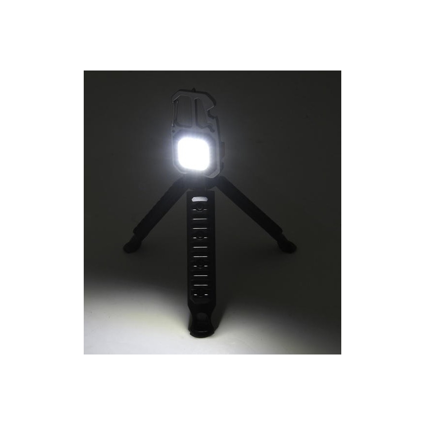 LED wiederaufladbare multifunktionale Taschenlampe mit Ständer LED/USB-C 400 mAh