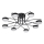 LED-Anbauleuchte 8xLED/7W/230V 3000-6000K d 70 cm schwarz