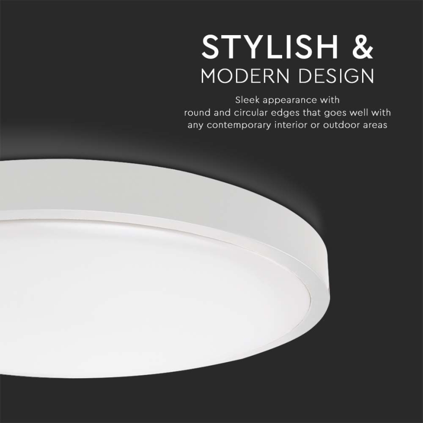 LED Außen-Deckenleuchte mit Sensor LED/30W/230V 4000K IP44 Weiß