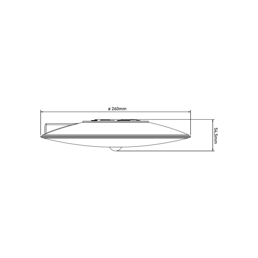 LED-Außen-Deckenleuchte mit Sensor VISTA LED/15W/230V Ø 26 cm IP54 weiß