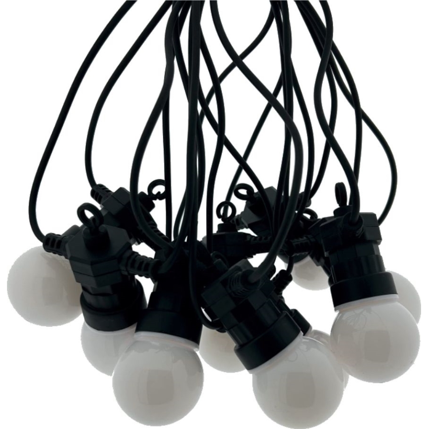 LED-Außen-Dekorations-Lichterkette 10×LED/0,36 W/230 V 4,5 m IP44 schwarz