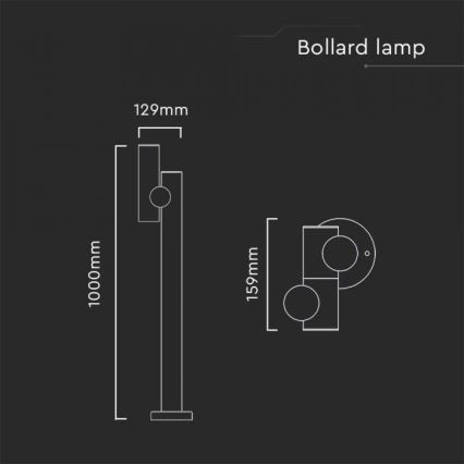 LED Außen-Flexlampe LED/4W/230V 4000K IP44 100 cm schwarz