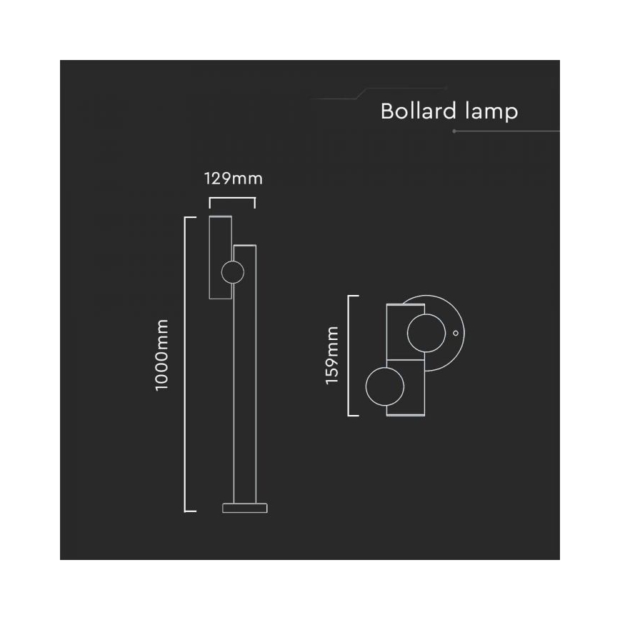 LED Außenflexlampe LED/4W/230V 4000K IP44 100 cm Weiß
