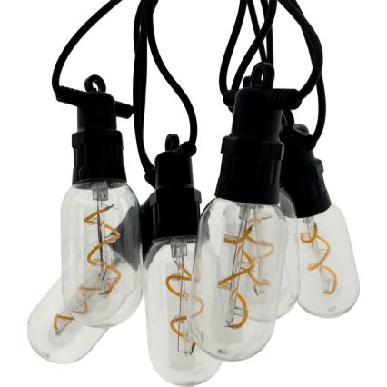 LED-Außen-Lichterkette 6xLED/0,6W/230V 4,5 m IP44 schwarz