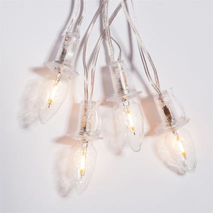 LED Außen-Weihnachtskette CONE FILAMENT 20xE10 19m klar/warmweiß IP44, Hergestellt in Tschechien