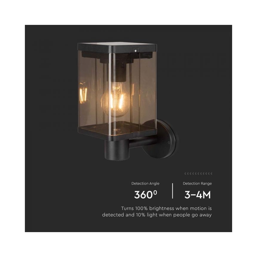 LED Außen-Solar-Wandleuchte mit Sensor LED/2,5W/3,7V 3000K IP54 2000 mAh