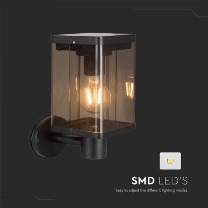 LED Außen-Solar-Wandleuchte mit Sensor LED/2,5W/3,7V 3000K IP54 2000 mAh