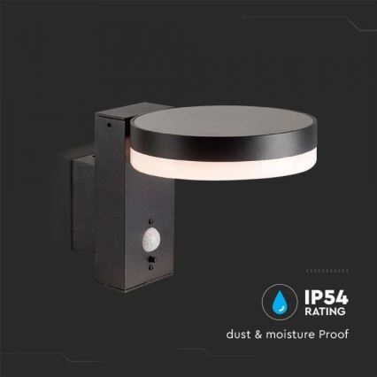 LED Außen-Solar-Wandleuchte mit Sensor LED/5,5W/3,7V 3000K IP54 2000 mAh