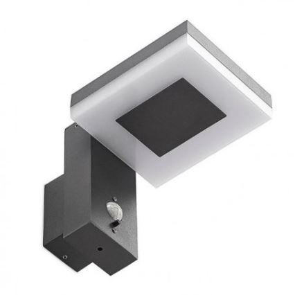 LED Außen-Solar-Wandleuchte mit Sensor LED/5,5W/3,7V 3000K IP54 2200 mAh