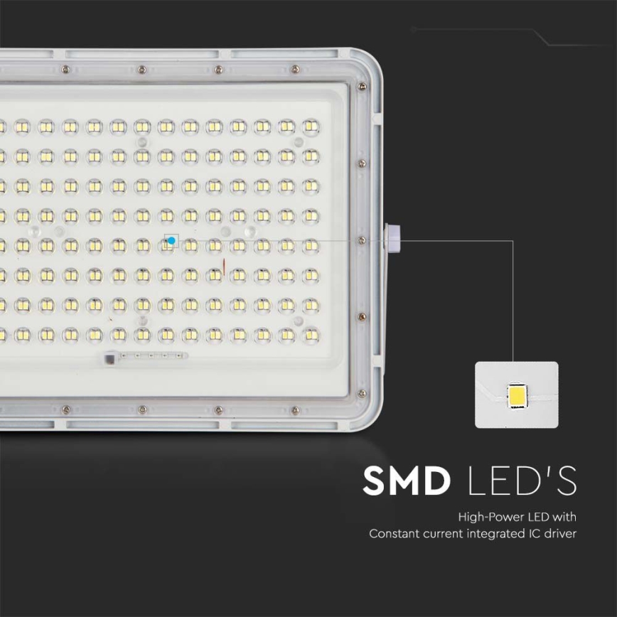 LED Außen-Solarstrahler LED/20W/3,2V 6400K Weiß IP65 16000 mAh + Fernbedienung