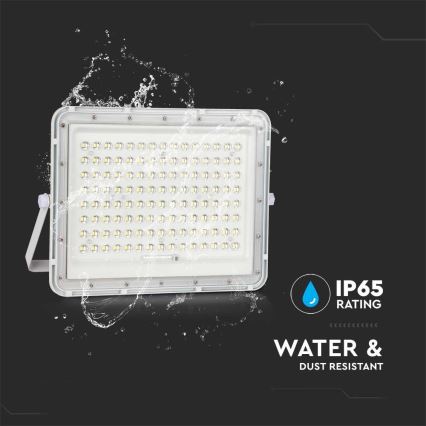 LED Außen-Solarstrahler LED/20W/3,2V 6400K Weiß IP65 16000 mAh + Fernbedienung