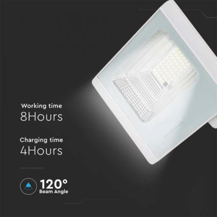 LED Außen-Solarstrahler LED/20W/3,2V IP65 4000K 20000 mAh + Fernbedienung