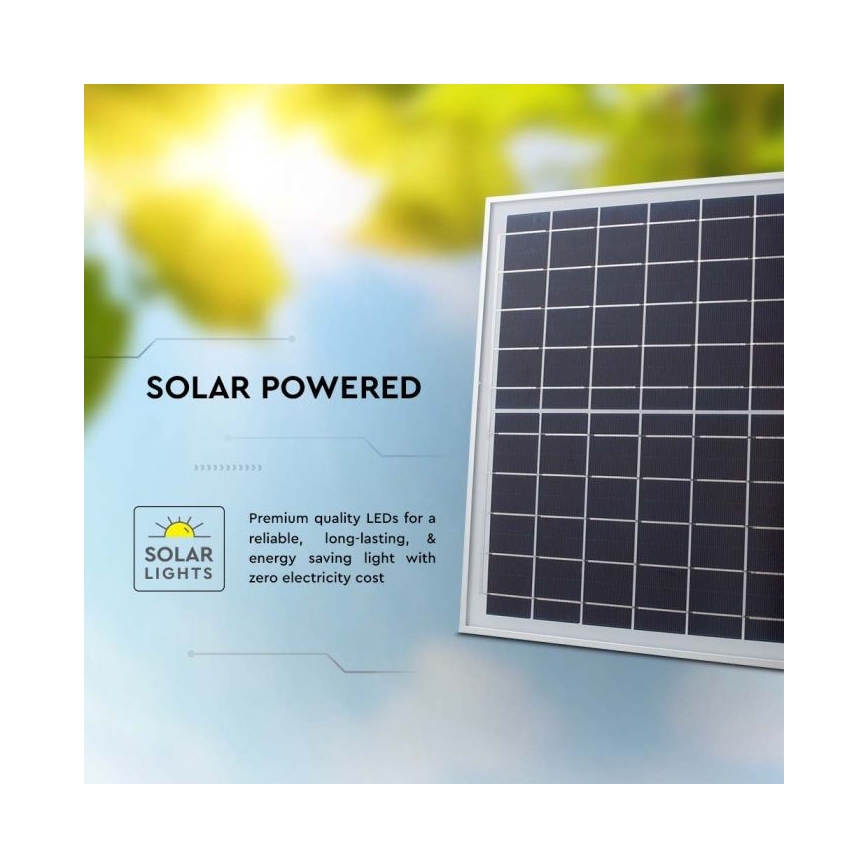 LED Außen-Solarstrahler LED/20W/3,2V IP65 4000K 20000 mAh + Fernbedienung