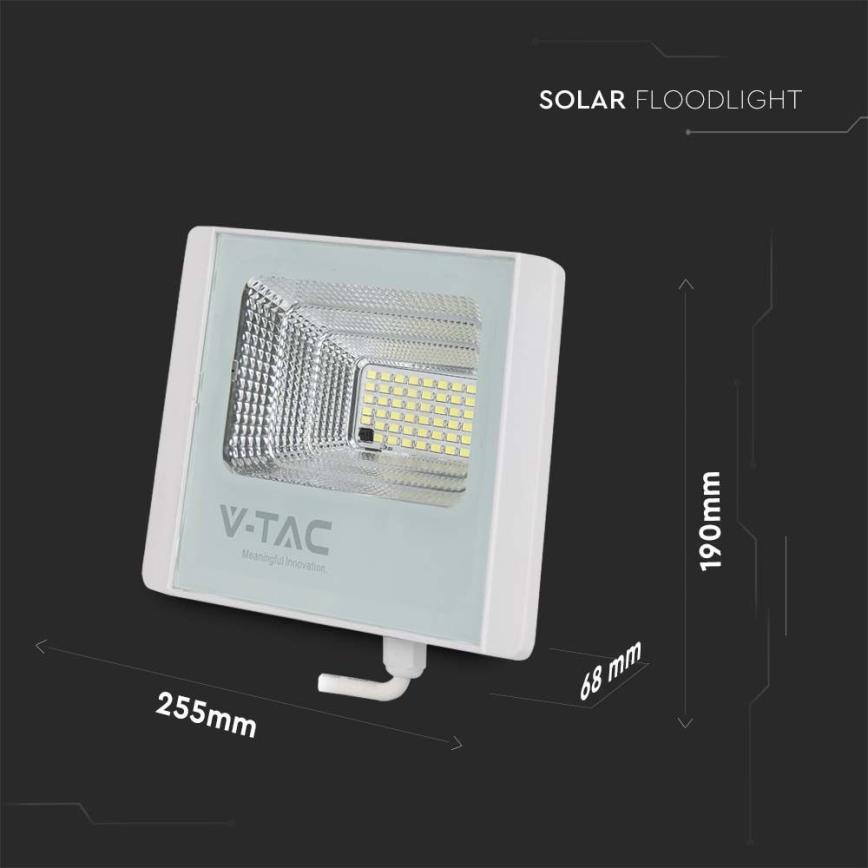 LED Außen-Solarstrahler LED/20W/3,2V IP65 6400K 20000 mAh + Fernbedienung