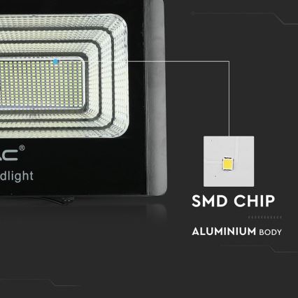LED Außen-Solarstrahler LED/40W/10V IP65 6000K 20000 mAh + Fernbedienung