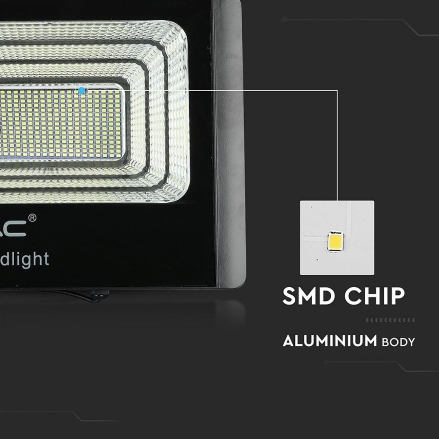 LED Außen-Solarstrahler LED/40W/10V IP65 6000K 20000 mAh + Fernbedienung