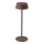 LED Außen-Tischlampe, dimmbar, berührungsempfindlich, wiederaufladbar, LED/2W/5V, 4400 mAh, IP54, braun