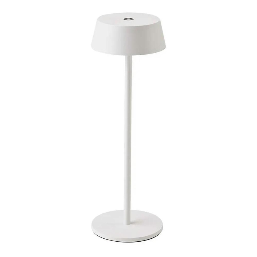 LED Außen-Tischlampe, dimmbar, berührungsempfindlich, wiederaufladbar, LED/2W/5V, 4400 mAh, IP54, weiß