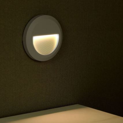 LED Außen-Treppenleuchte LED/2W/230V IP65 3000K grau
