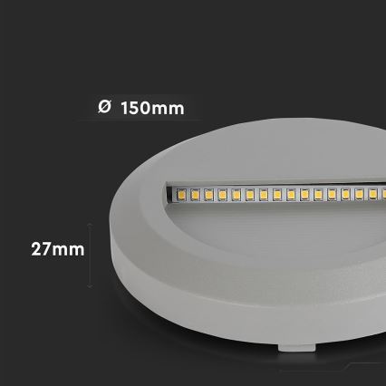 LED Außen-Treppenleuchte LED/2W/230V IP65 3000K grau