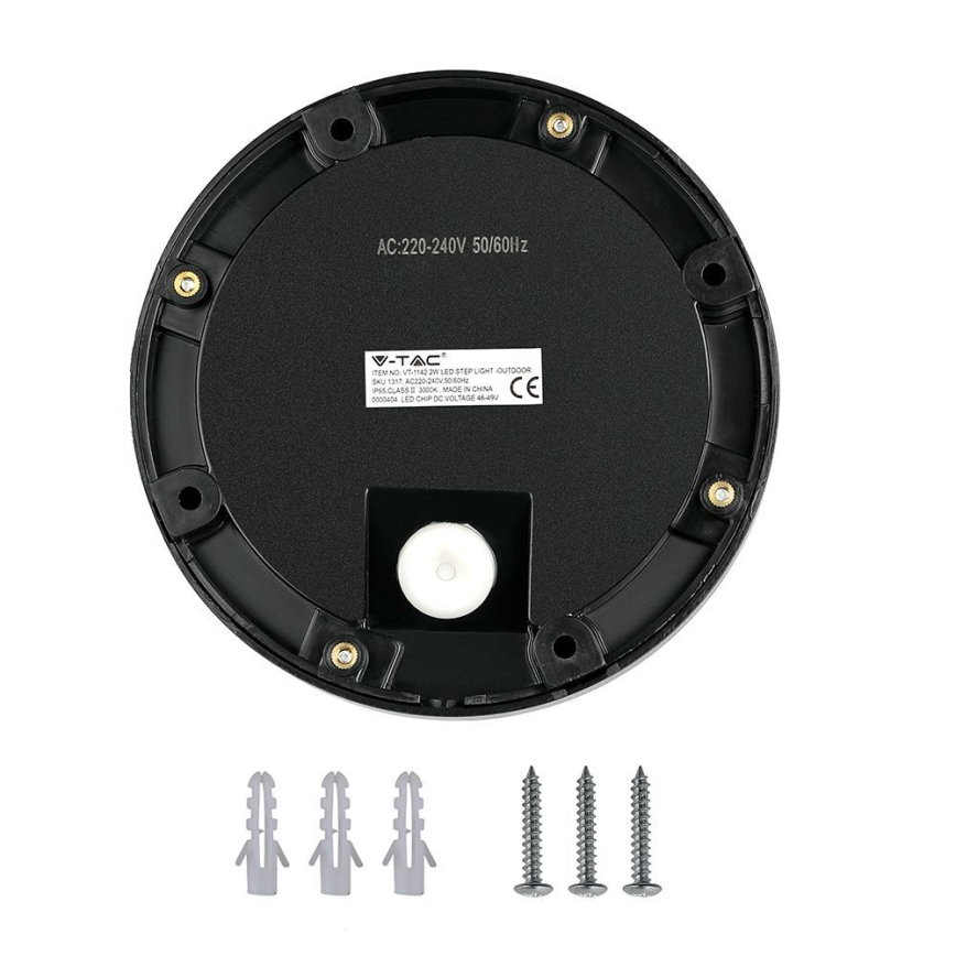 LED Außen-Treppenleuchte LED/2W/230V IP65 3000K Schwarz
