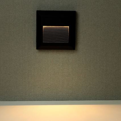 LED Außen-Treppenleuchte LED/2W/230V IP65 4000K Schwarz