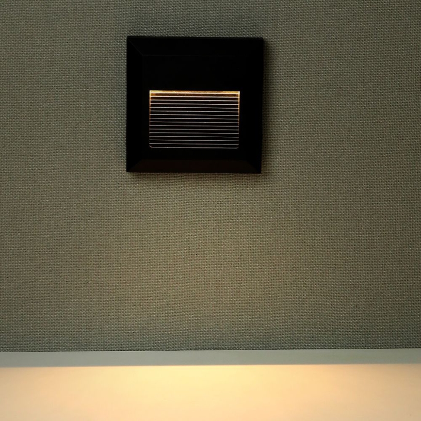 LED Außen-Treppenleuchte LED/2W/230V IP65 4000K Schwarz