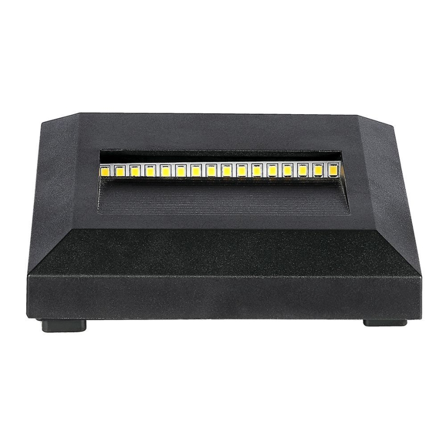 LED Außen-Treppenleuchte LED/2W/230V IP65 4000K Schwarz