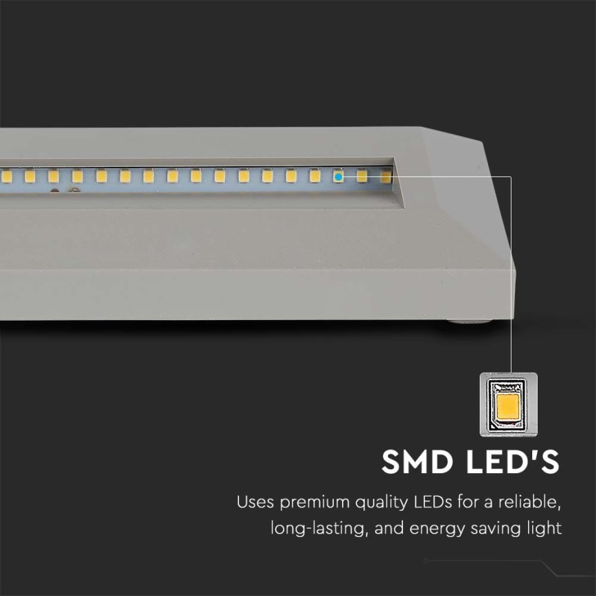 LED Außen-Treppenleuchte LED/3W/230V IP65 3000K grau