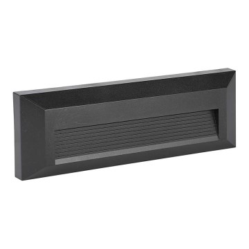 LED Außen-Treppenleuchte LED/3W/230V IP65 4000K Schwarz