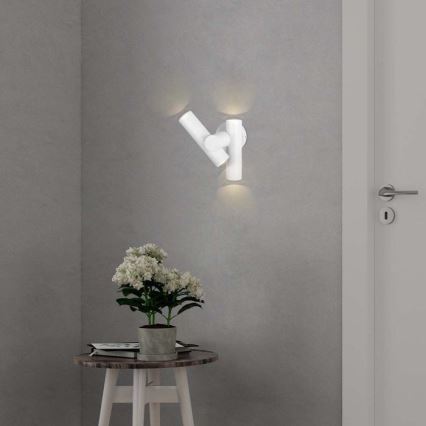 LED Außenwandleuchte flexibel 2xLED/3W/230V 4000K IP44 Weiß