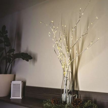 LED-Außen-Weihnachtsdekoration, 100 LEDs, 3×AA, warmweiß, IP44